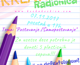 Kreativna radionica Poštovanje/Samopoštovanje - 7. novembar